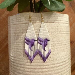 Beaded Hummingbird Earrings